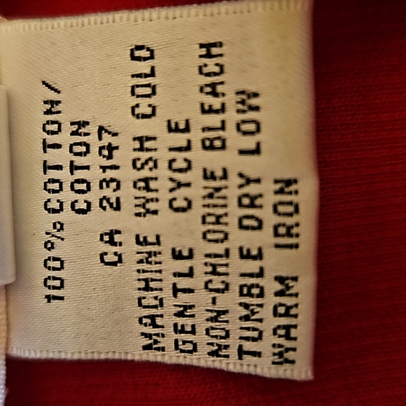 TALBOTS SWEATER ZIP UP TOP RED L LARGE 100% COTTON LIKE NEW - Picture 8 of 8